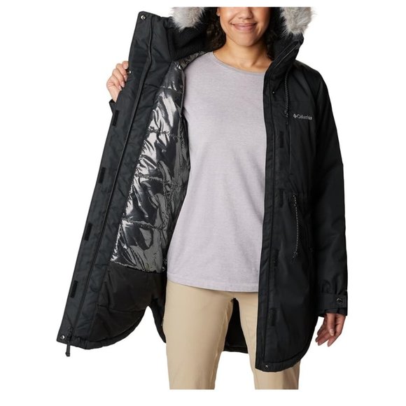 NWoT Columbia Women's Suttle Mountain Mid Length Jacket Black Size S $260 P209 - Picture 2 of 5